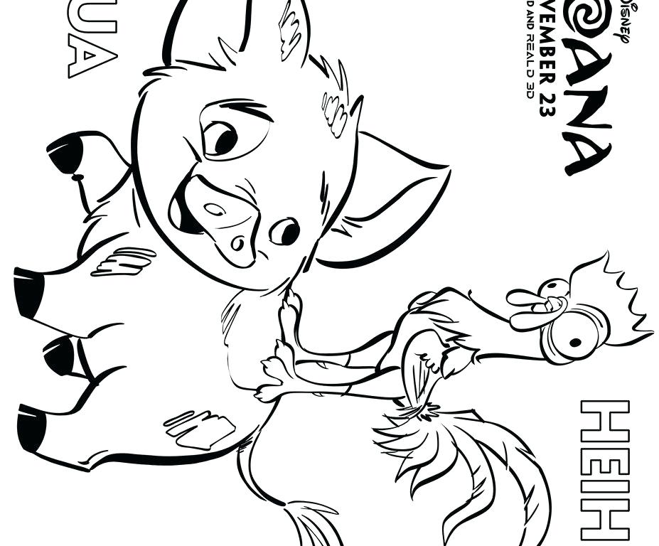 927x768 Moana Coloring Pages Printable Also Pet Pig From Kitchenaid Mixer
