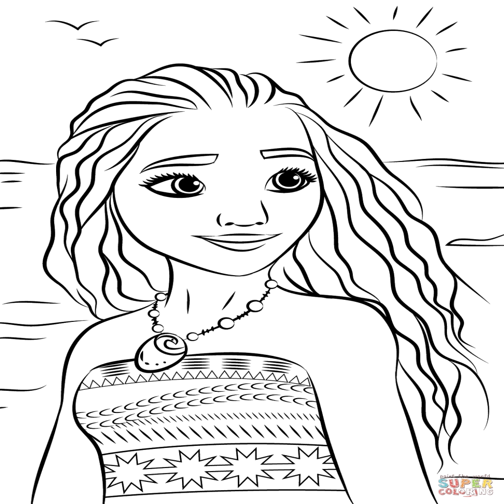 Moana Free Coloring Pages at GetDrawings | Free download