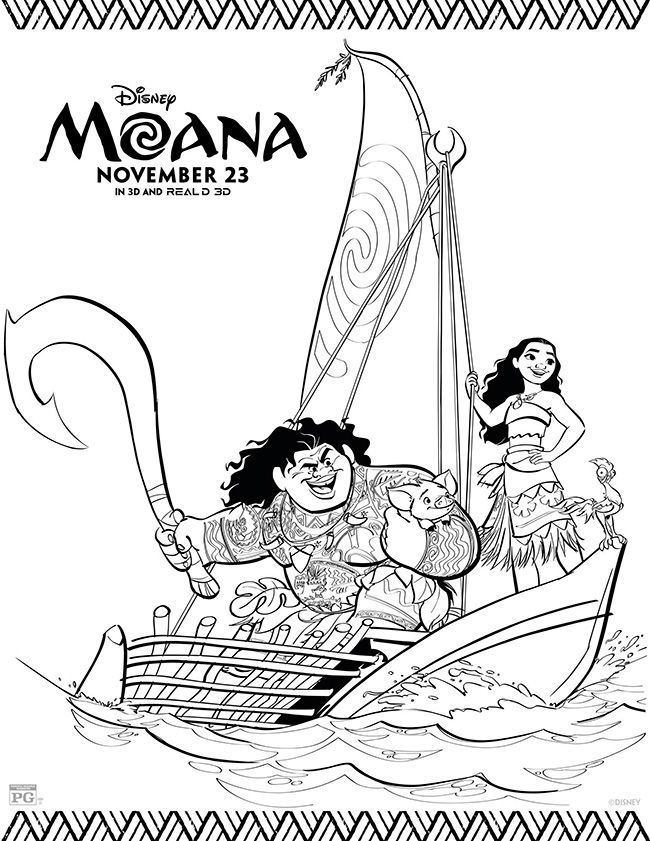 650x841 Moana Coloring Pages Para Colorear Y Colorear
