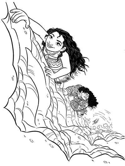 400x529 Moana Coloring Pages