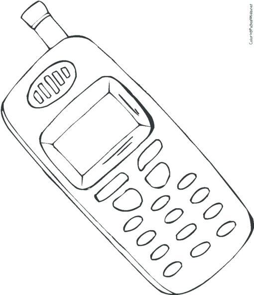 510x592 Phone Coloring Page Cell Phone C Page Best Cell Phone C Pages