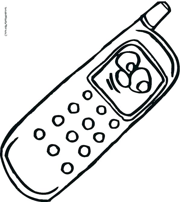 600x669 Cell Phone Coloring Page Free Coloring Pages Cell Phone Coloring
