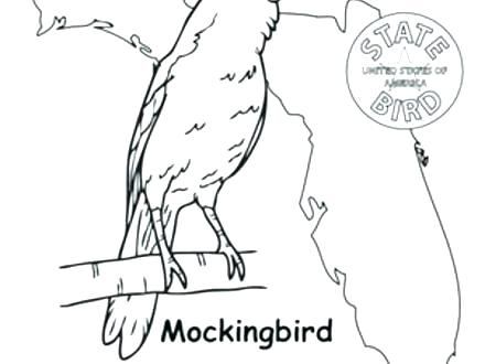 440x330 Mockingbird Coloring Page