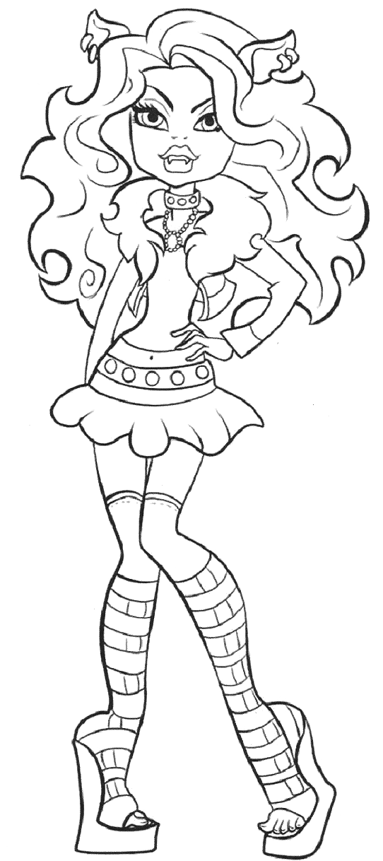 542x1218 Clawdeen Wolf Is Photo Model Coloring Pages