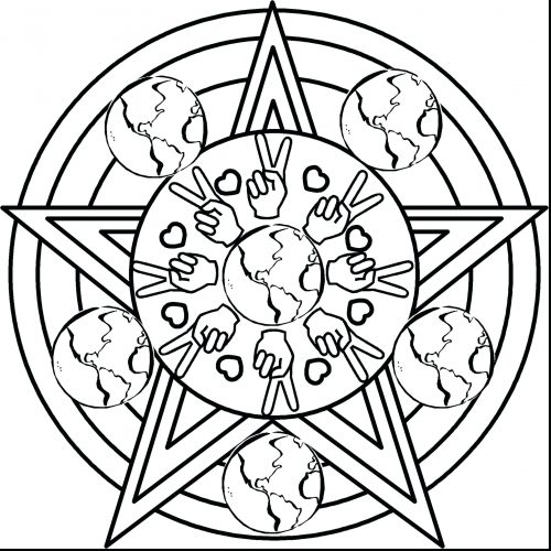 500x500 Coloring Pages Printable Abstract Coloring Pages Modern Art