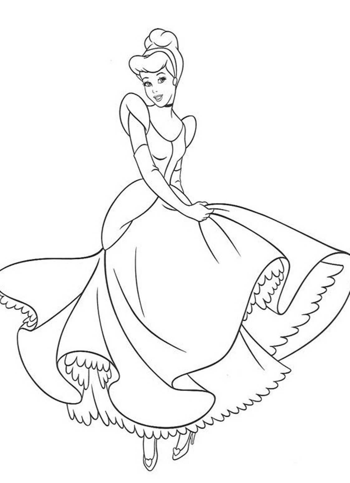 1123x1549 Cinderalla Coloring Pages