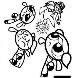 236x258 Powerpuff Girls Bubbles Coloring Page