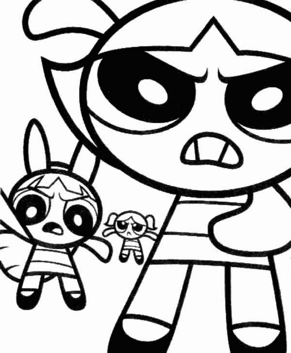 600x728 The Powerpuff Girls Are Angry Coloring Page Color Luna