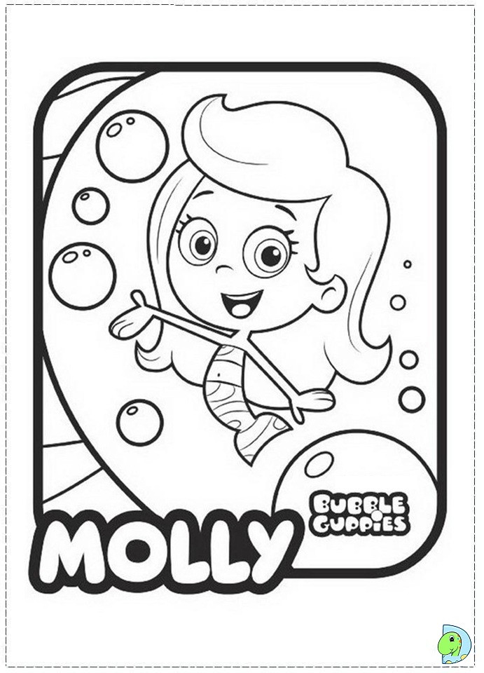 691x960 Bubble Guppies Coloring Pages Molly Coloring Pages