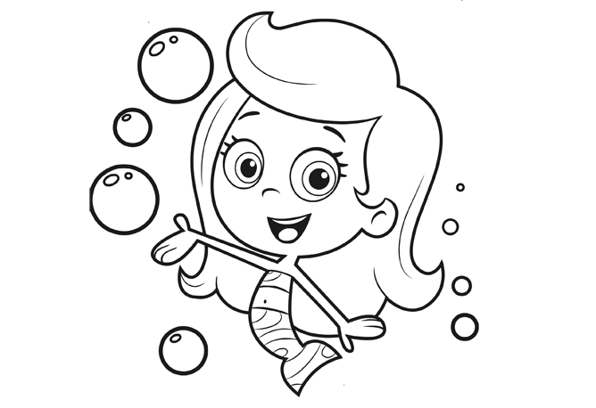 668x458 Bubble Guppies Coloring Pages