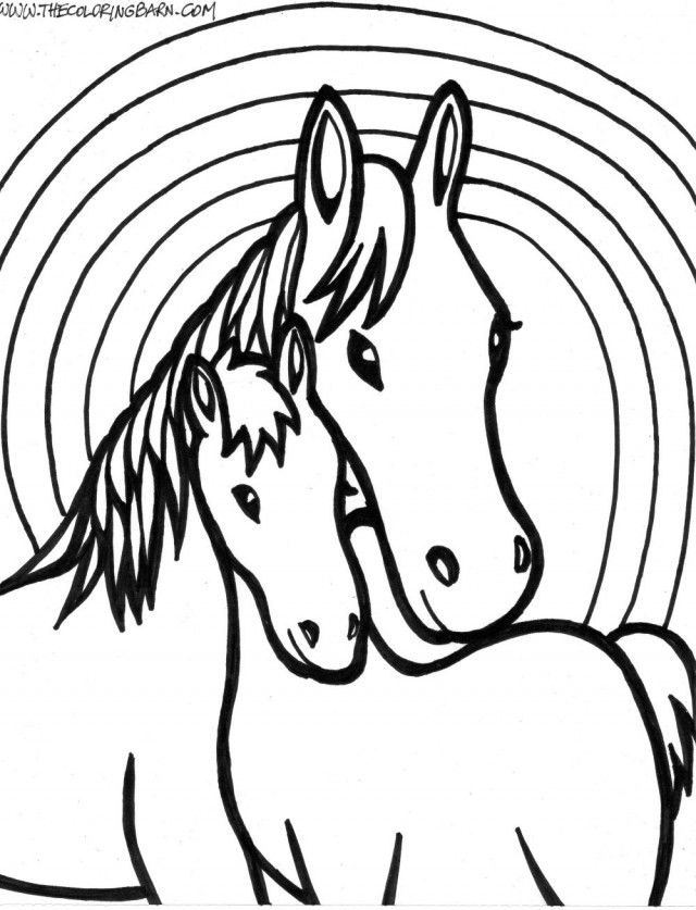 640x837 Mom And Baby Horse Coloring Pages Baby Horse Coloring Pages