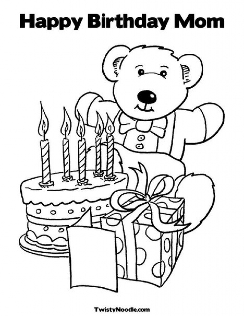 792x1024 Happy Birthday Coloring Pages For Mom Az