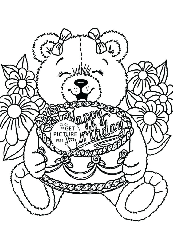 736x1034 Birthday Coloring Pages For Mom Coloring Pages Happy Birthday Free