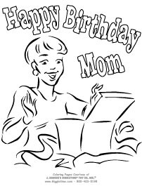 202x265 Mom Birthday Coloring Pages