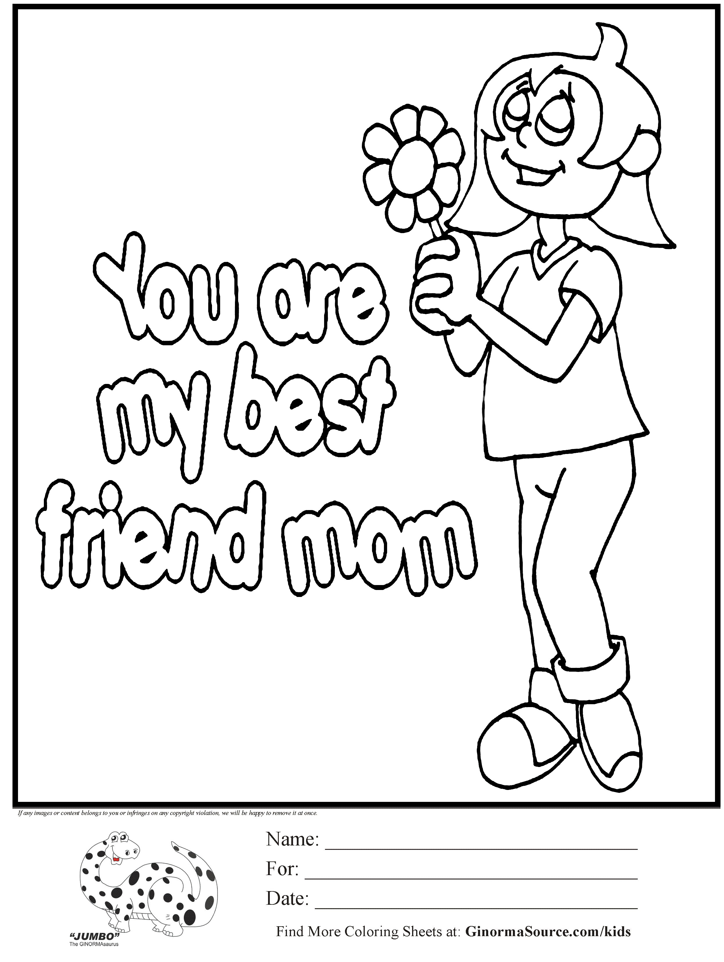 2493x3310 Love My Mommy Coloring Pages And I Mom Page