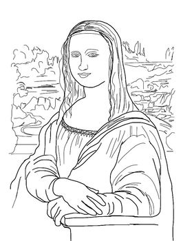 263x350 Mona Lisa Coloring Page Coloring Pages