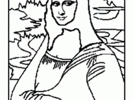 440x330 Mona Lisa Coloring Page, Free Coloring Pages Of Leonardo
