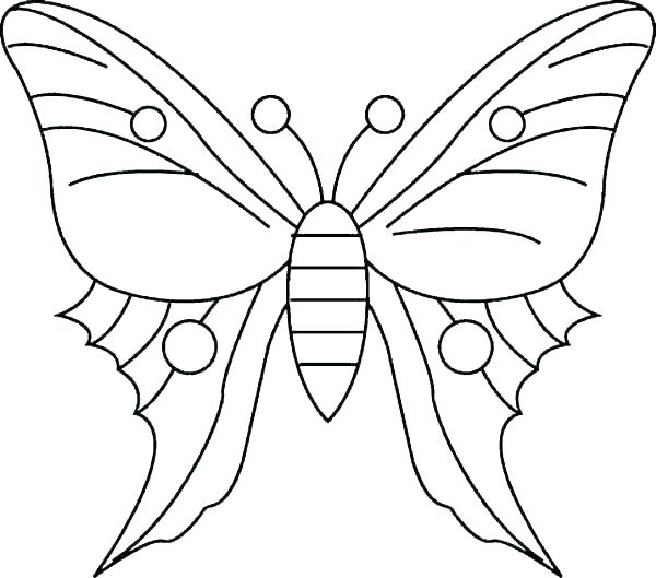 600x529 Printable Butterfly Coloring Page Printable Butterfly Coloring