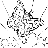 200x200 Free Monarch Butterfly And Caterpillars Coloring Images!