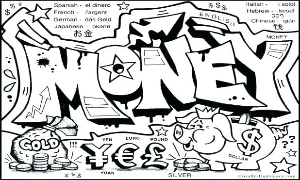 618x371 Coins Coloring Page Coins Money Coloring Pages For Kindergarten