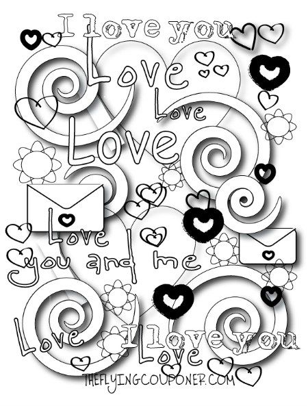 450x593 Free Colouring Pages For Adults And Kids Valentine's Day