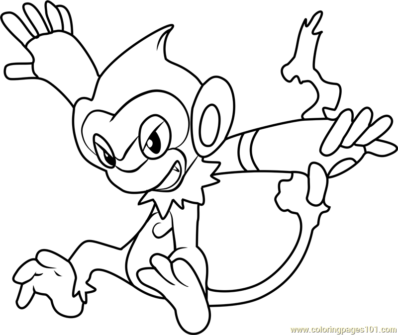 800x674 Monferno Pokemon Coloring Page