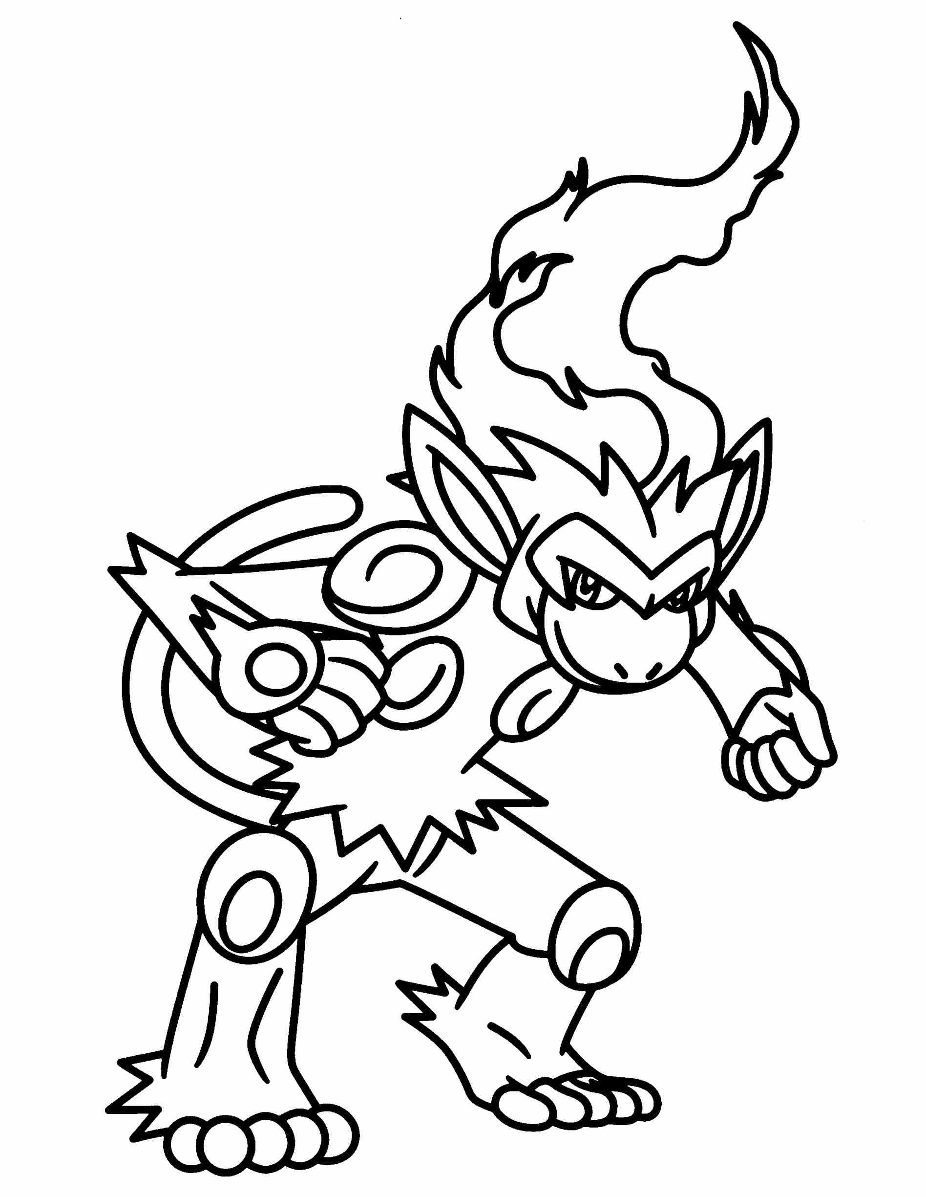 1896x2449 Pokemon Coloring Pages Monferno Web Coloring Pages