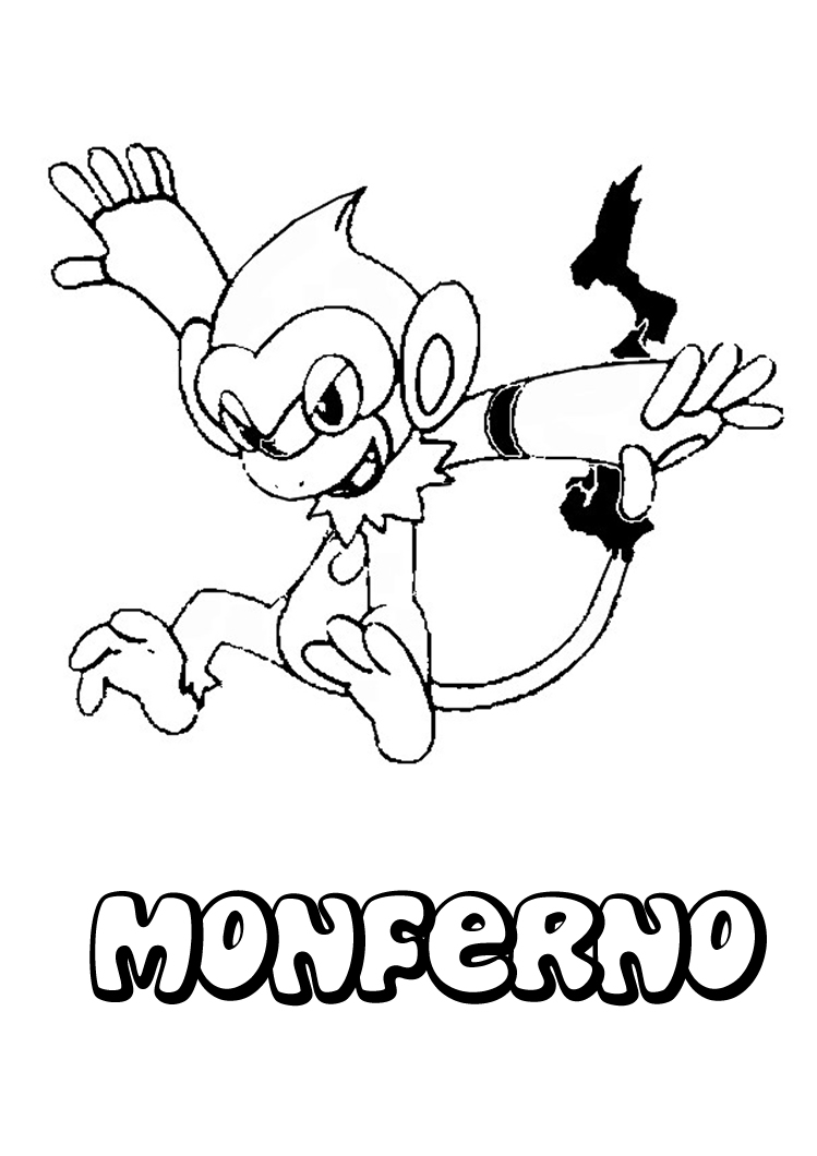 749x1060 Pokemon Monferno Coloring Pages