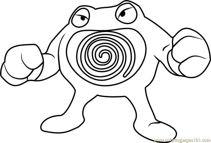 800x541 Poliwrath Pokemon Coloring Page