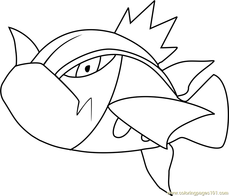 800x685 Basculin Pokemon Coloring Page