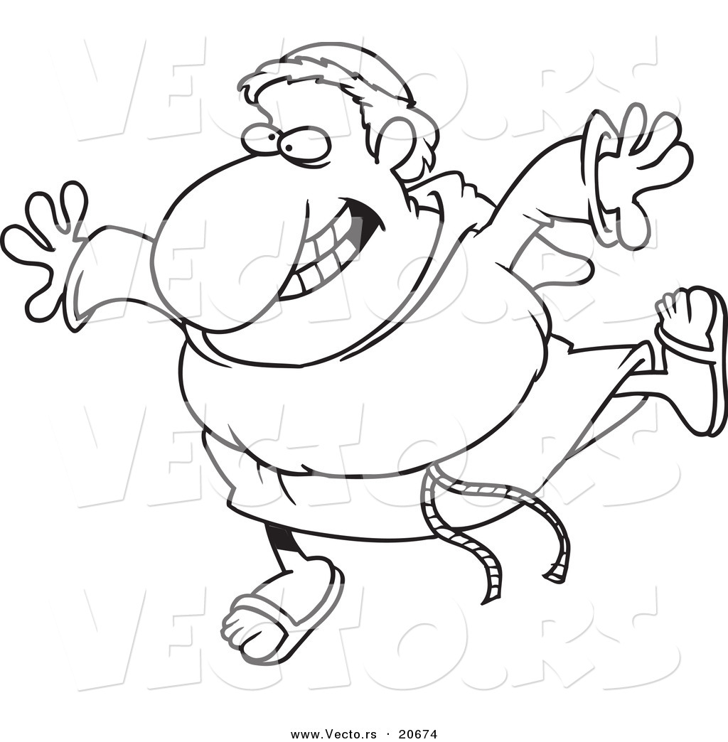 1024x1044 Vector Of A Cartoon Happy Friar