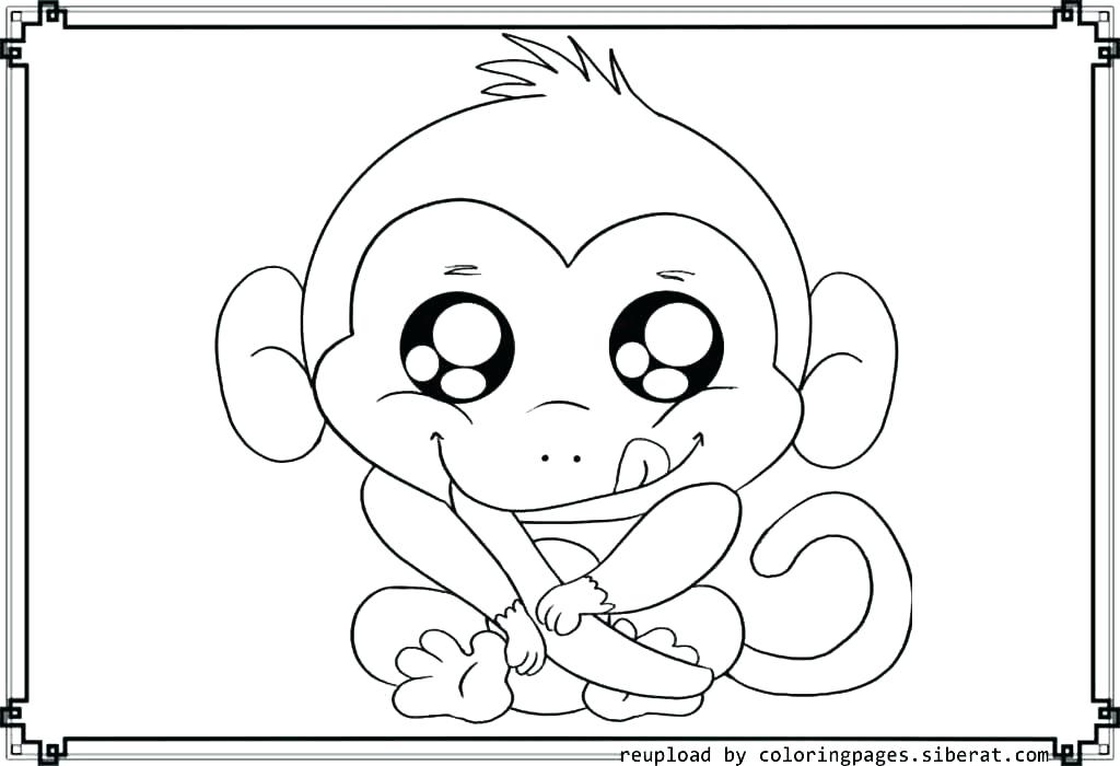 1024x700 Monkey Color Pages
