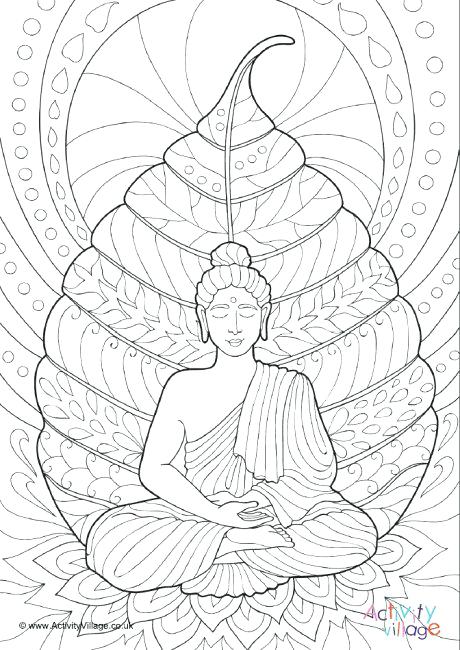 460x650 Buddha Coloring Page Coloring Pages A Monk Page Mandala Free