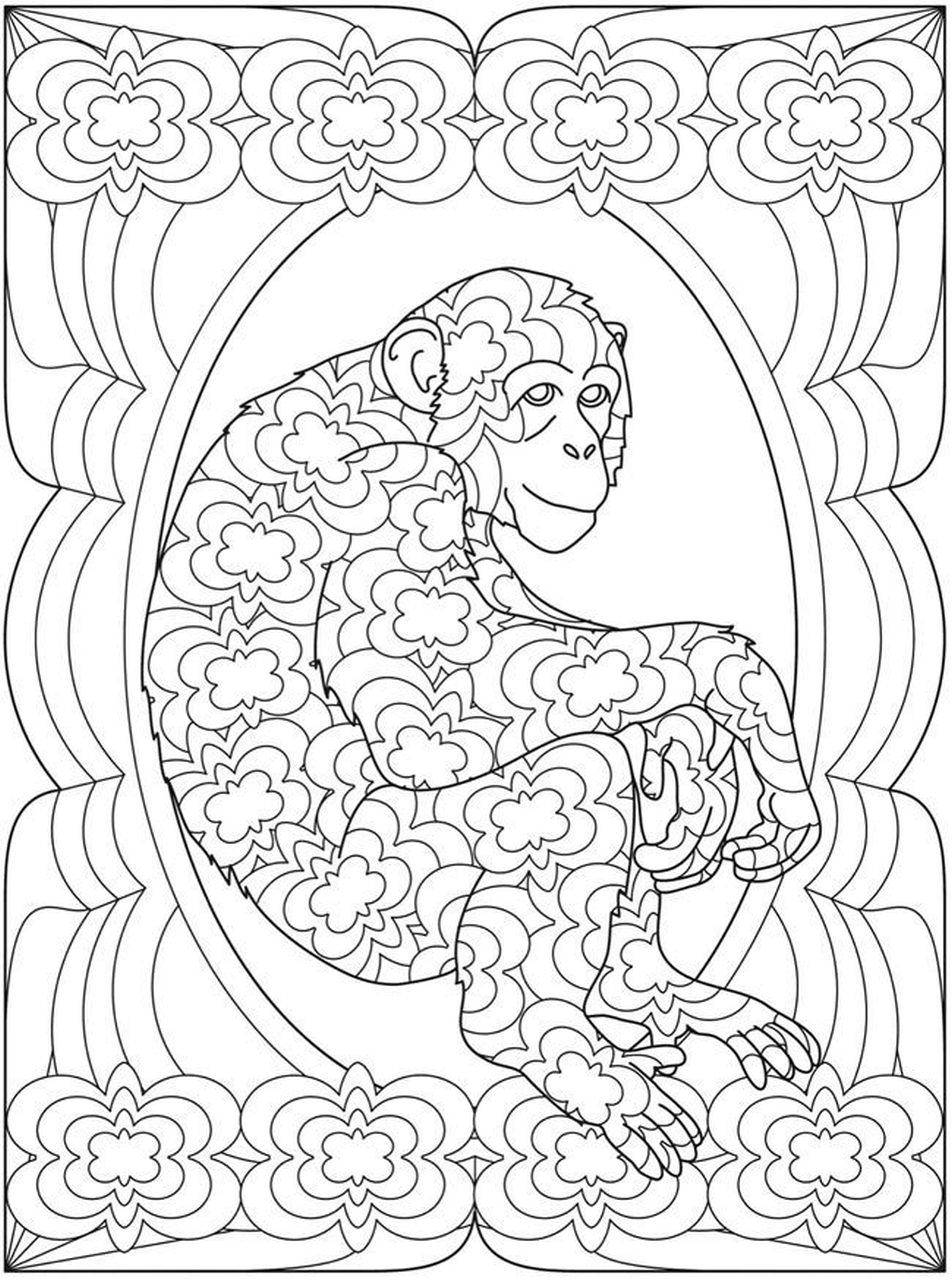 952x1280 Get This Monkey Coloring Pages For Adults