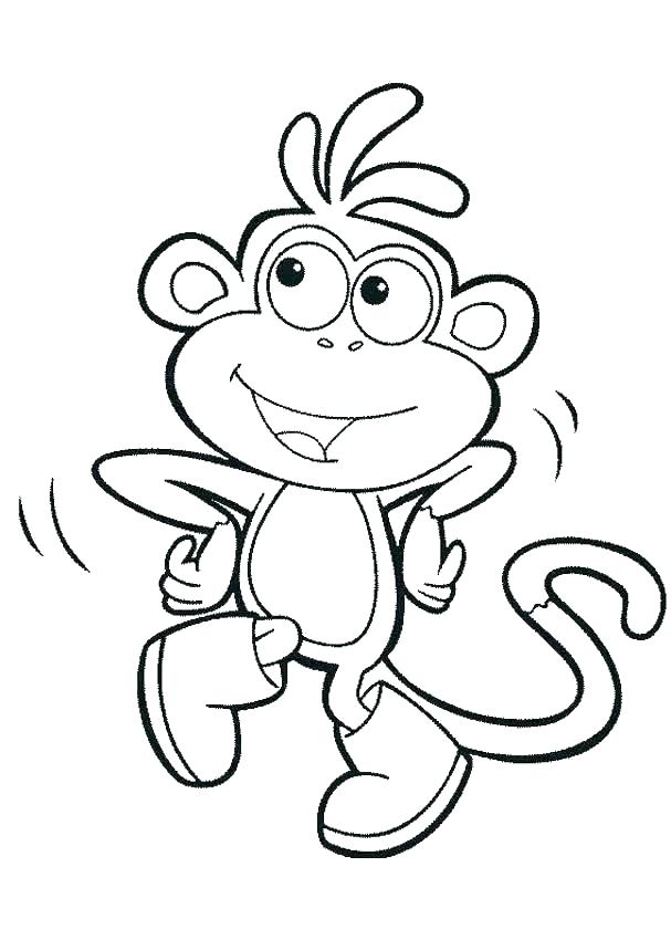 607x850 Spider Monkey Coloring Pages Spider Monkey Coloring Pages Spider