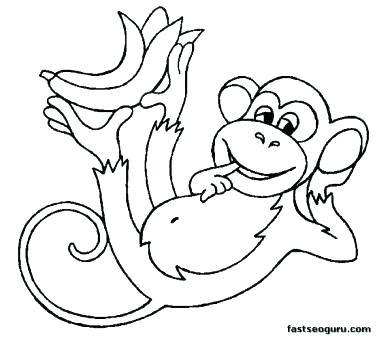 377x338 Spider Monkey Coloring Pages