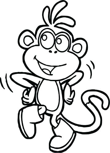 358x500 Monkeys Coloring Pages Little Monkeys Coloring Page Free