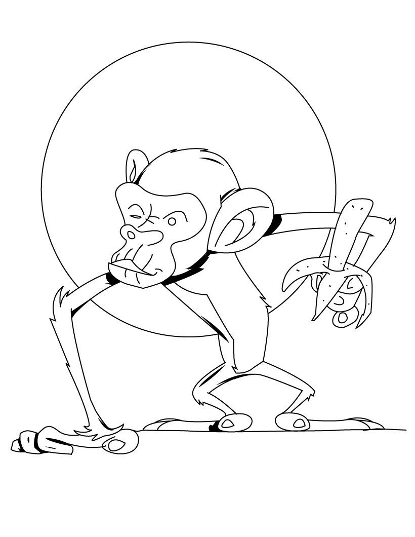 820x1060 Printable Monkey Coloring Pages Coloring Me