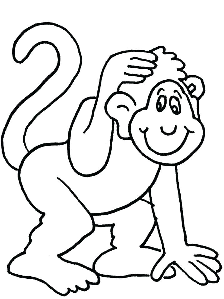 718x957 Monkey Coloring Pages To Print