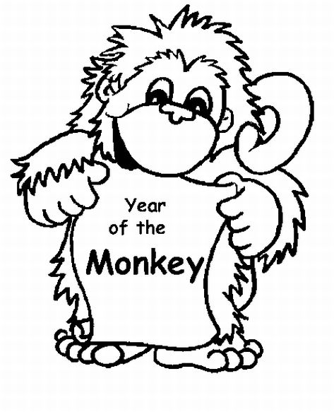 473x583 Coloring Pages Year Of The Monkey
