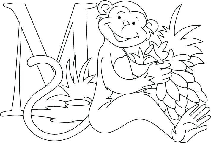 710x480 Printable Monkey Coloring Pages Printable Monkey Coloring Pages