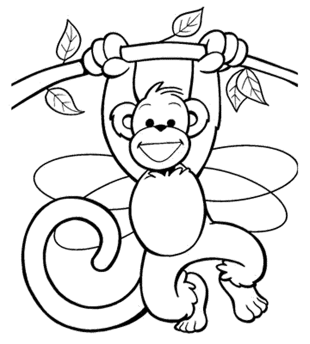Monkey Coloring Pages Images at GetDrawings | Free download