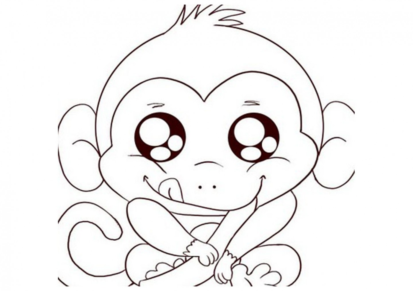 1440x1017 Coloring Pages For Monkey New Free Printable Monkey Coloring Pages