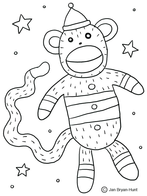 600x800 Monkey Color Pages Inspirational Monkeys Coloring Pages Print Sock