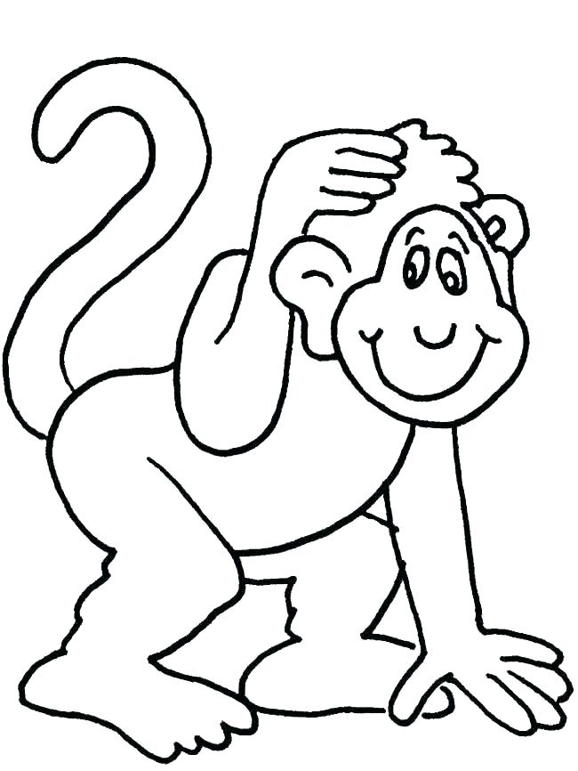 650x866 Monkey Coloring Pages Printable