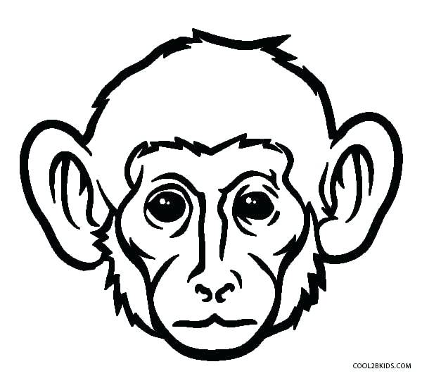 600x534 Free Printable Monkey Coloring Pages For Kids Monkey