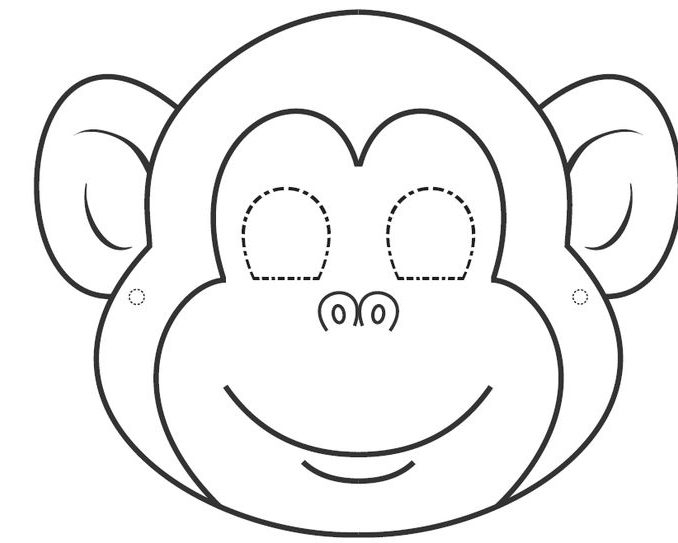 678x543 Monkey Face Coloring Page Best Monkey Mask Ideas