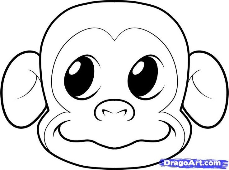 736x548 Monkey Face Coloring Pages