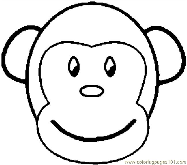 650x573 Coloring Monkey Coloring Page