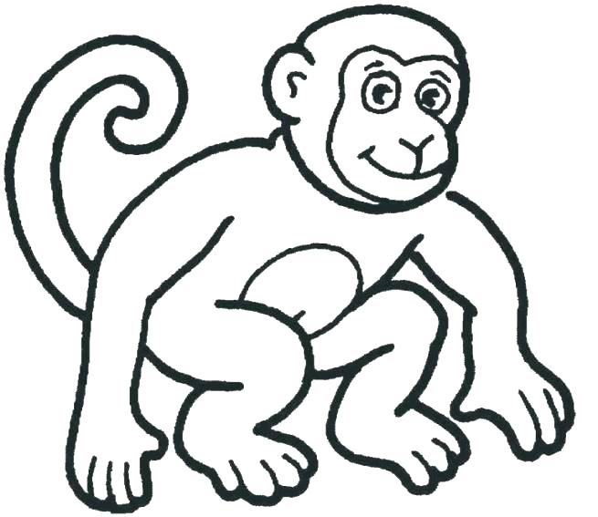655x567 Monkey Coloring Pages Little Monkeys Coloring Page Free Online